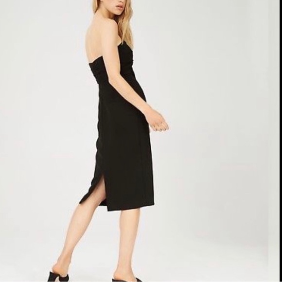 Club Monaco Klayton Knot-Front Strapless Cocktail Dress like new size 4 - Picture 4 of 13